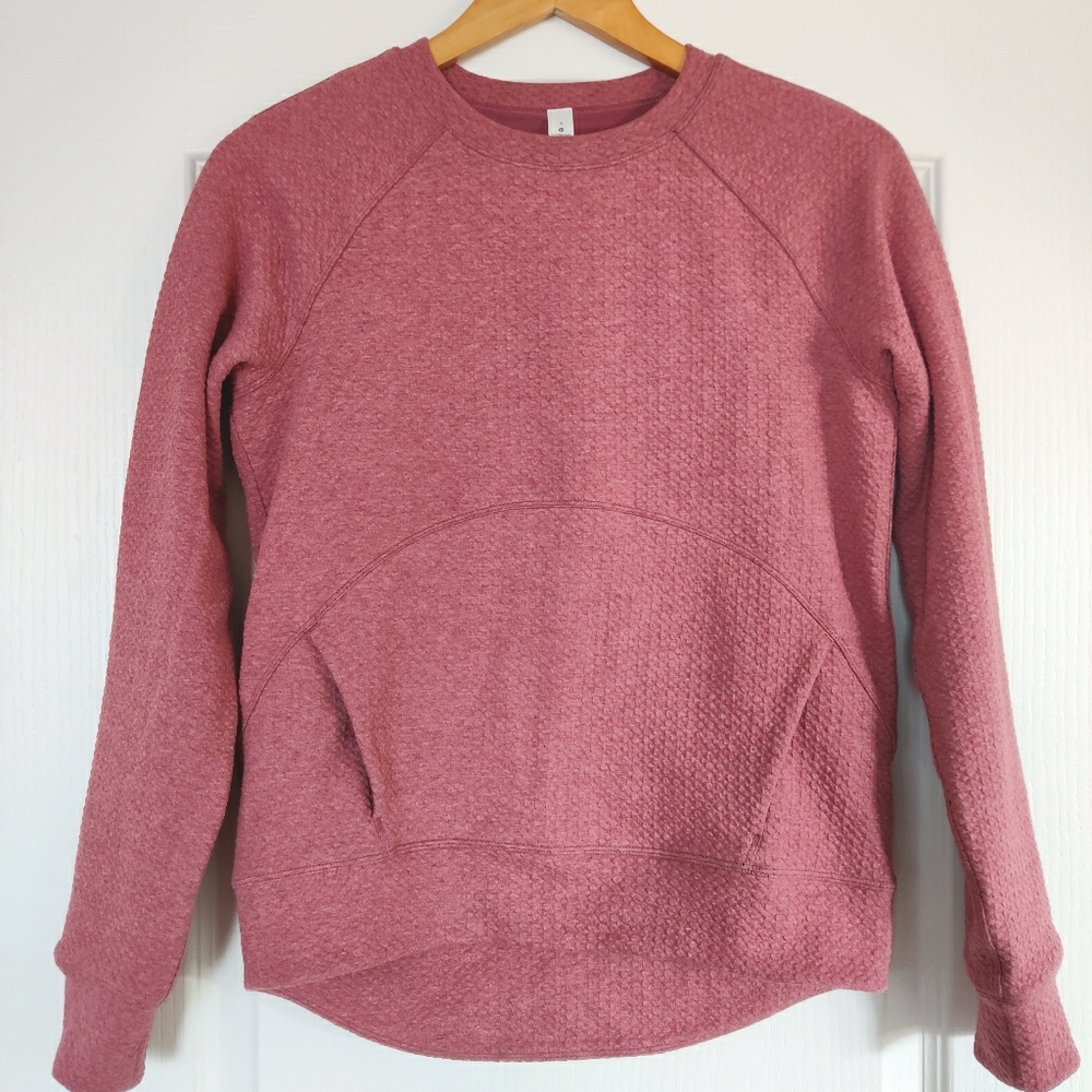 Lululemon Catch a Moment Crew, Heathered So Merlot